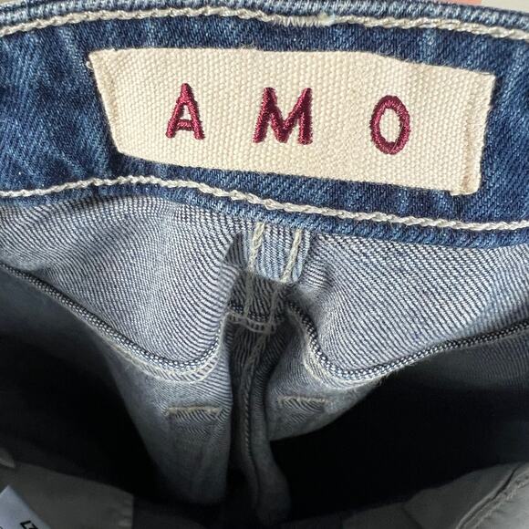 NWT AMO Chloe Crop Jeans in Affection Womens 26 Dark Wash Straight Quiet Luxury - Picture 8 of 9